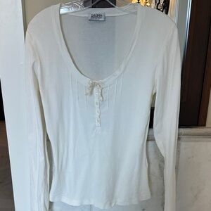 Women's off-white Long Sleeve Top